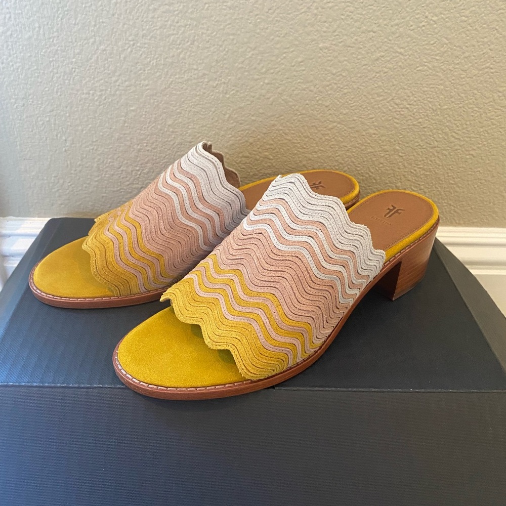 Brand New In box Frye Mule Sandals, Size 7